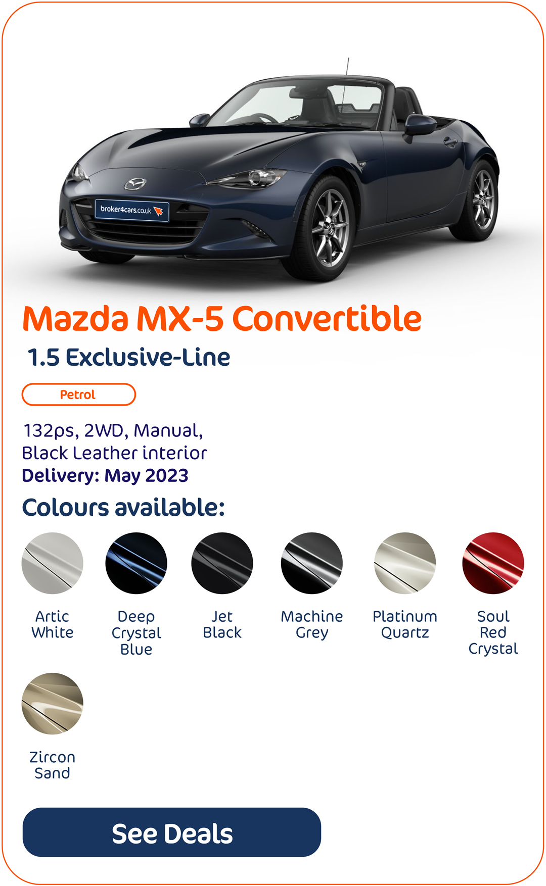 Mazda MX-5 Convertible 1.5 Exclusive-Line - Click to Enquire